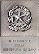 immagine della targa d'argento del Presidente della Repubblica